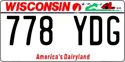 WI license plate 778YDG