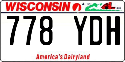 WI license plate 778YDH