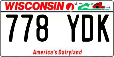 WI license plate 778YDK