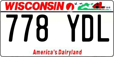 WI license plate 778YDL