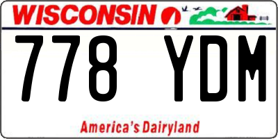 WI license plate 778YDM