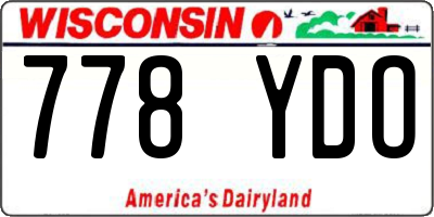 WI license plate 778YDO