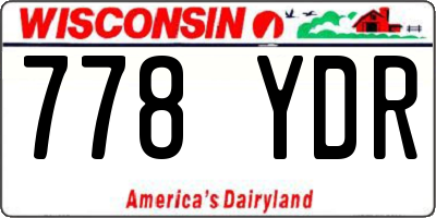 WI license plate 778YDR