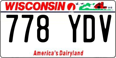 WI license plate 778YDV