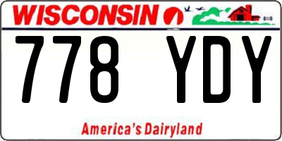 WI license plate 778YDY