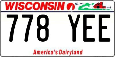 WI license plate 778YEE