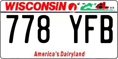 WI license plate 778YFB