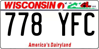 WI license plate 778YFC
