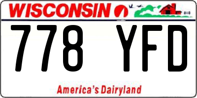 WI license plate 778YFD