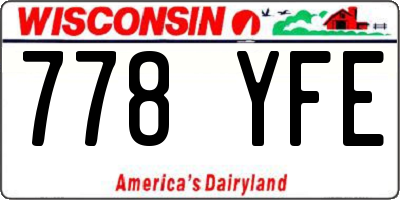 WI license plate 778YFE