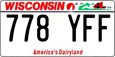 WI license plate 778YFF