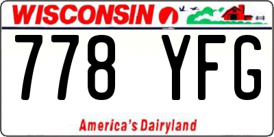 WI license plate 778YFG