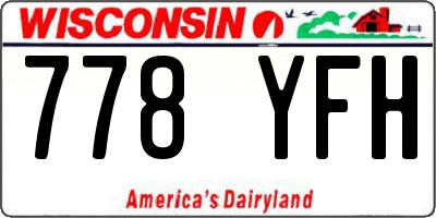 WI license plate 778YFH