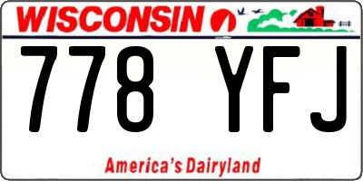 WI license plate 778YFJ
