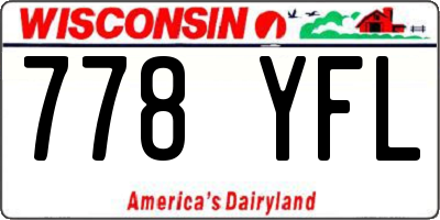 WI license plate 778YFL