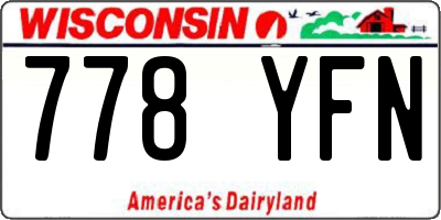 WI license plate 778YFN