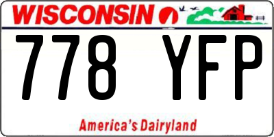 WI license plate 778YFP