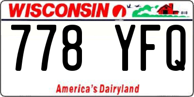 WI license plate 778YFQ