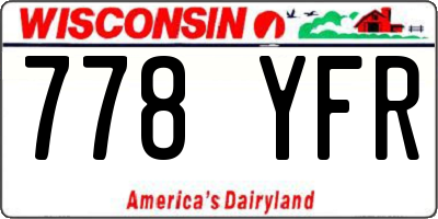 WI license plate 778YFR