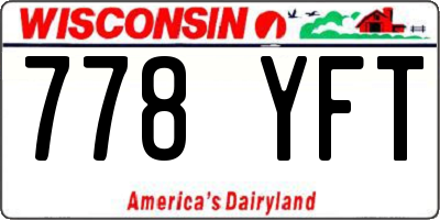 WI license plate 778YFT