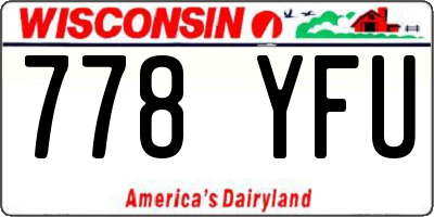 WI license plate 778YFU