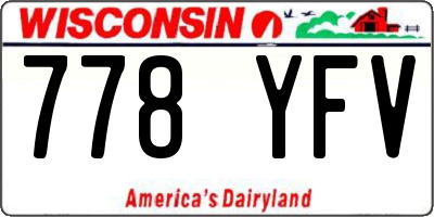 WI license plate 778YFV