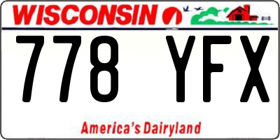 WI license plate 778YFX