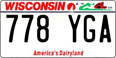 WI license plate 778YGA