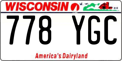 WI license plate 778YGC