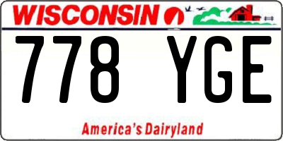 WI license plate 778YGE