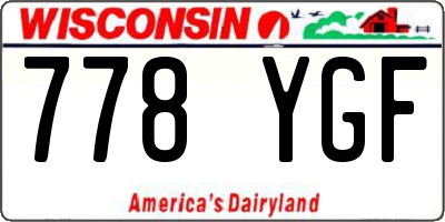 WI license plate 778YGF