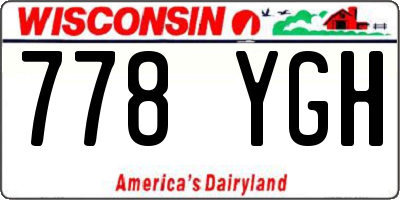 WI license plate 778YGH