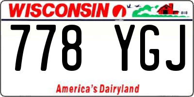 WI license plate 778YGJ