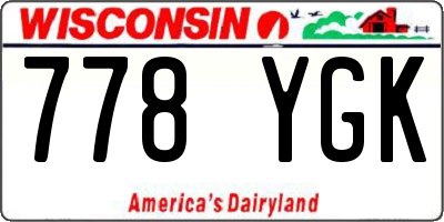 WI license plate 778YGK