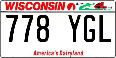 WI license plate 778YGL