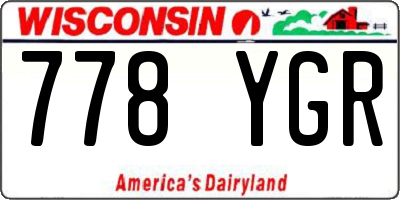 WI license plate 778YGR