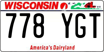 WI license plate 778YGT