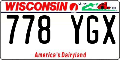WI license plate 778YGX