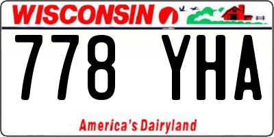 WI license plate 778YHA