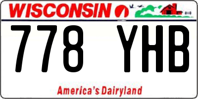 WI license plate 778YHB