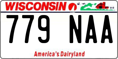 WI license plate 779NAA