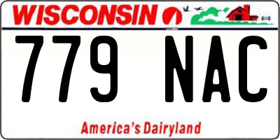WI license plate 779NAC