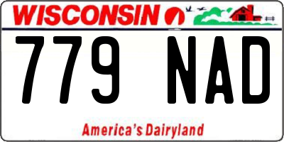 WI license plate 779NAD