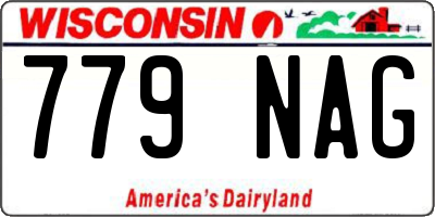 WI license plate 779NAG