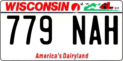 WI license plate 779NAH