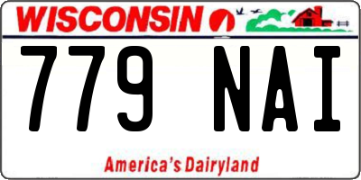 WI license plate 779NAI