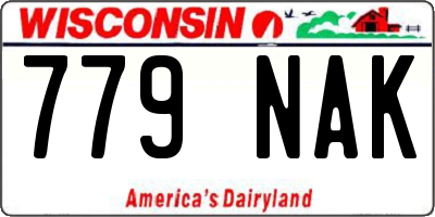 WI license plate 779NAK