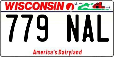 WI license plate 779NAL