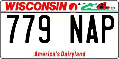 WI license plate 779NAP