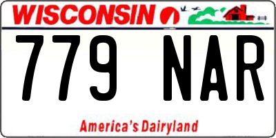 WI license plate 779NAR